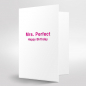 Preview: Klappkarte Mrs.Perfect mit Briefumschlag pink