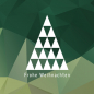 Preview: Trixi Gronau Polygon smastree in green printing,  Christmas Card,Detail