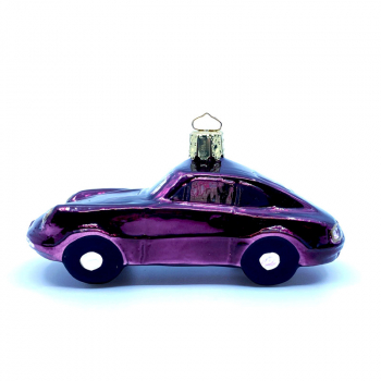 Christborn Christmas decoration Porsche 911 aubergine, side left