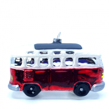 Christborn Chrismas bus in red and silver, side