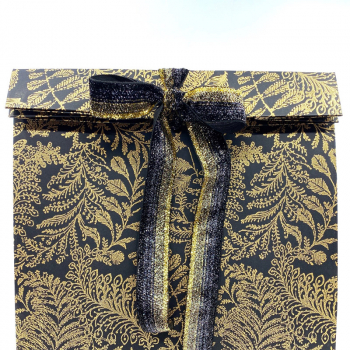 Folding Box golden Garden Black print Gold, inside