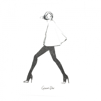 Garance-Dore, Art Print, Post, my cape, black, Illustration, detail