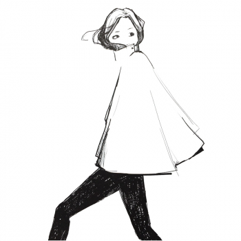 Garance-Dore, Art Print, Post, my cape, black, Illustration, front