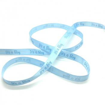 Gift ribbon, ribbon, light blue, it's a boy