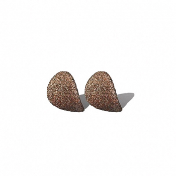 KMO, earrings, Daniela, silver powder, glitter, brown-gold