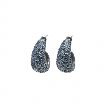 KMO-Earrings-Fizzy, drop look blue-silver, front