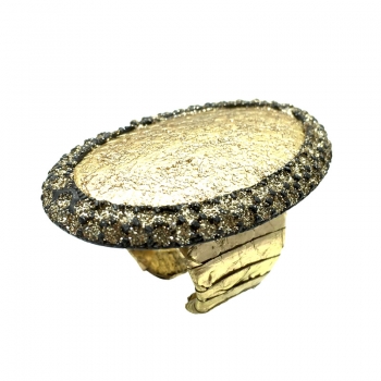 Kmo ring Nika, Snake gold Glitter gold, side 2