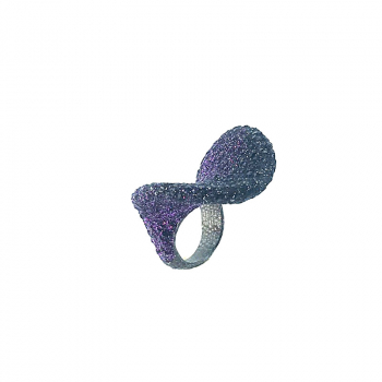 KMO Ring Livia Kamelite purple, side