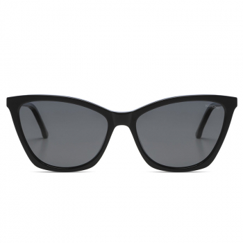 Komono Sunglasses Alexa black, lenses solid smoke, front