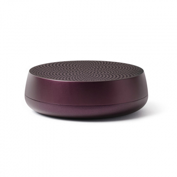Lexon bluetooth speaker Mino L, Alu matte dark purple front view