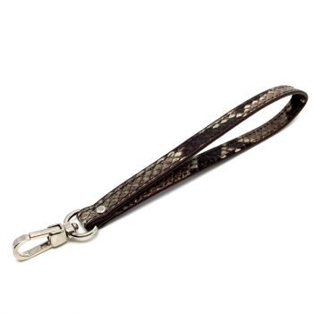 Nurage, Clutch pitone stampato nature, wrist strap