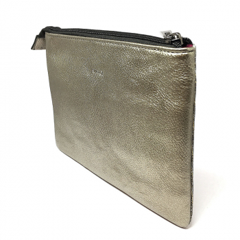 Nurage, Zip-Clutch Glitter bronze front