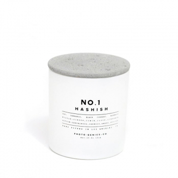 Photo Genics, scented candle, glass hashish fragrance no1