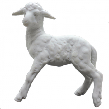 Reichenbach Porzellan Figur Lamm in weiß