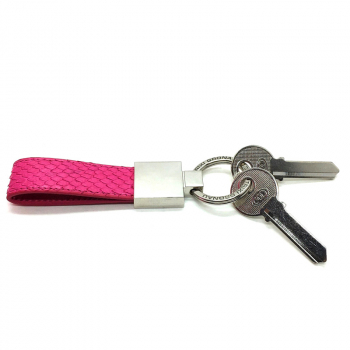 Trixi Gronau, key chain, Titus, snake leather, pink, back
