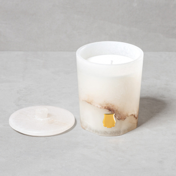 Cire Trudon, scented candle, in glass, Abd al Kader, Les Albatres, open