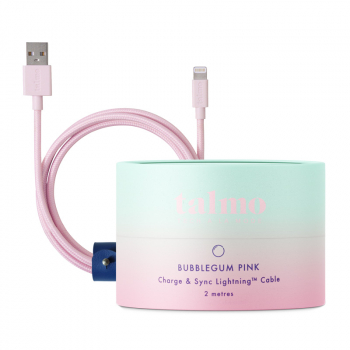 Talmo iphone lightning cable  bubblegum pink 2meter, mit Gift Box, recyclebar