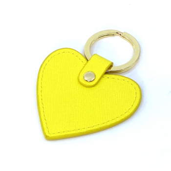 Trixi Gronau leather key fob Sunny yellow side