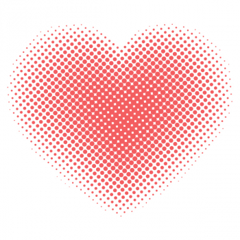 Trixi Gronau • Wedding Card, Heart dotted, Printing red, Detail