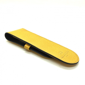 Trixi Gronau HENRI, pen case, leather, yellow, back