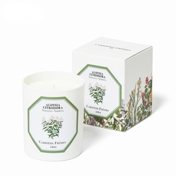 Carrière-Frères, scented candle,  Verbena, in glass, giftbox, front