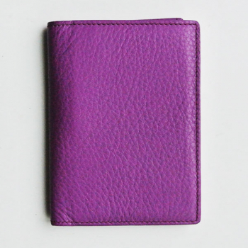 Garcia, note pad case with pen holder, leather fuchsia