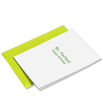 Card Mr.Perfect with envelope green