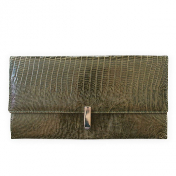 Travel documents Embossed calfskin olive Trixi Gronau