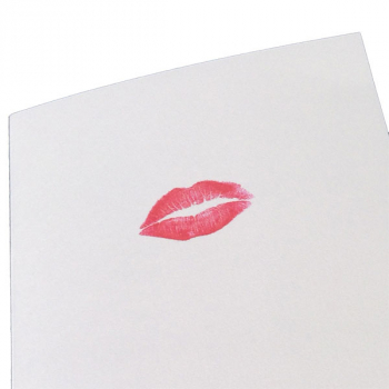 Trixi Gronau lips printed pink Greeting  Card B6