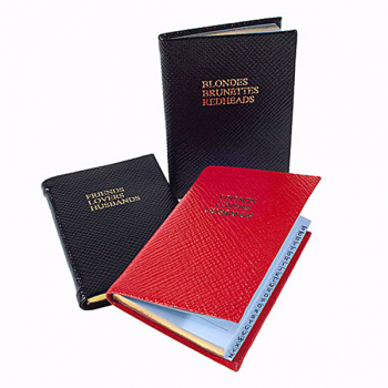 Leathersmith, address book, leather, black