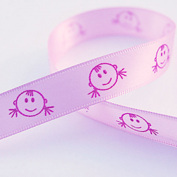 Gift ribbon, ribbon, pink, baby face