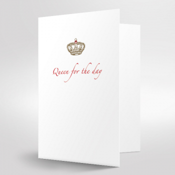 Trixi Gronau • QUEEN FOR THE DAY Greeting Card,Color Offset Printing multicolored,with swarovski elements