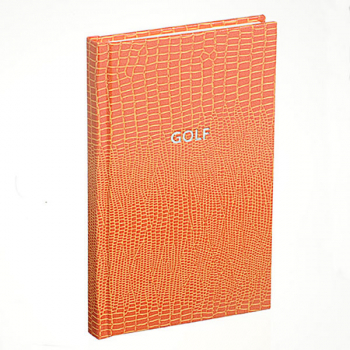 Golftagebuch, Echsenprägung, orange, Trixi Gronau