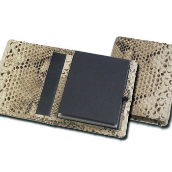 Garcia, note pad case with pen holder, snake