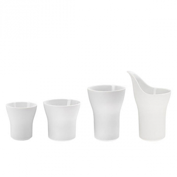 Cups, large, velvet, white, Hering Berlin