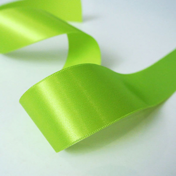 FINE SATIN Ribbon, Material Satin Color spring green Width 40 mm Equipment without wire