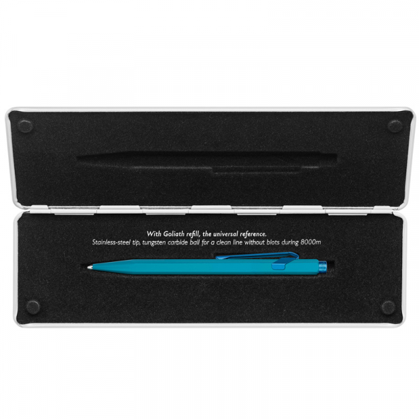 caran d Ache 849 ballpoint Claim Your Style 3 ice  Blue inside case