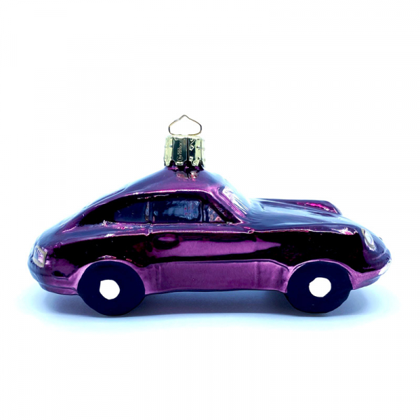 Christborn Weihnachtsanhänger Porsche 911, aubergine, Seite rechts