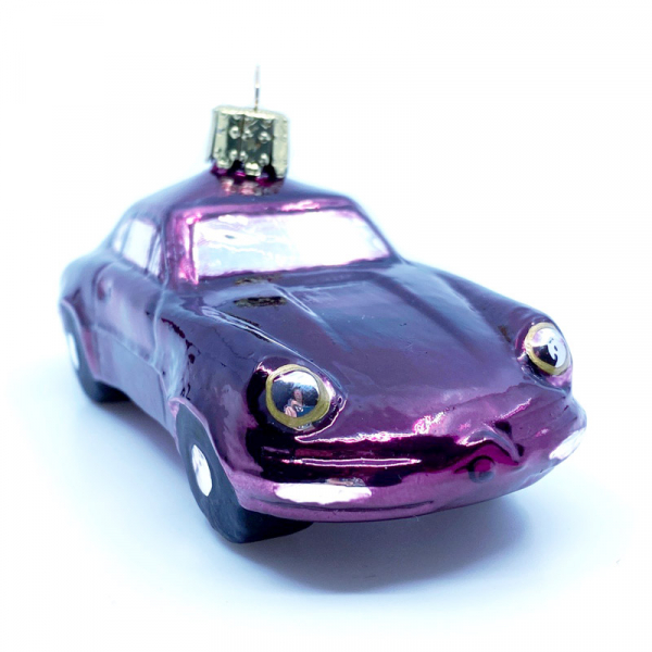 Christborn Weihnachtsanhänger Porsche 911, aubergine, Vorderansicht