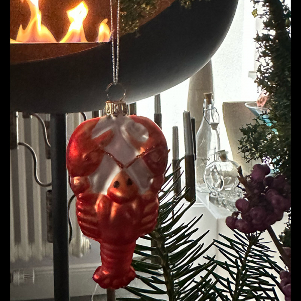 Christborn christmas decoration lobster, style