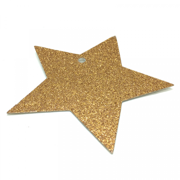 Gift Tags, Star-pink-gold-glitter