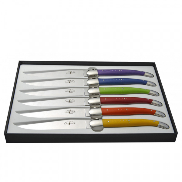 Forge de Laguiole steak knife, cimpressed fabrik set in the box