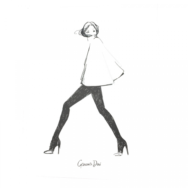 Garance-Dore, Art Print, Post, my cape, black, Illustration, detail