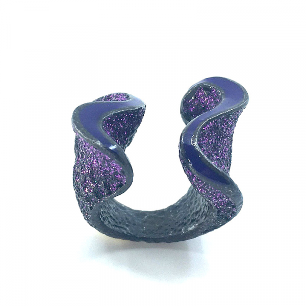 KMO Ring Pia purple, Kamelite, Enamelite