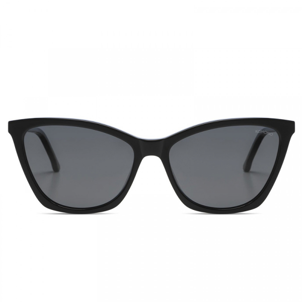 Komono Sunglasses Alexa black, lenses solid smoke, front