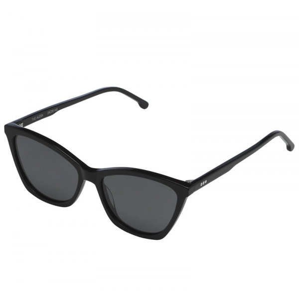 Komono Sunglasses Alexa black, lenses solid smoke, side