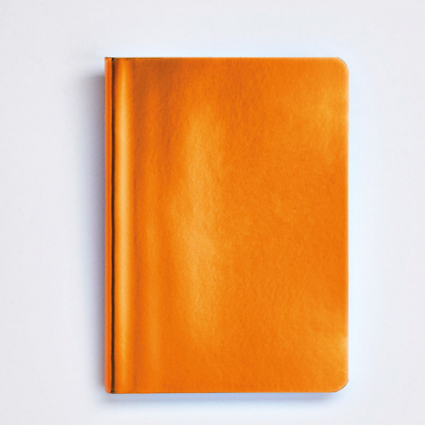 Nuuna Notizbuch, A6, Shiny Starlet orange Metallic Effekt, Vorderseite