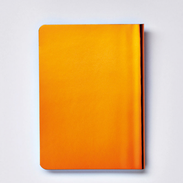 Nuuna Notizbuch, A6, Shiny Starlet orange Metallic Effekt, Rückseite