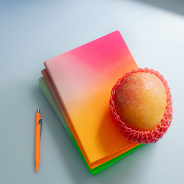 Nuuna, Notebook Colour Clash Light, Flex cover from smooth bonded leather minidots pages, Burn pink-orange gradient, style