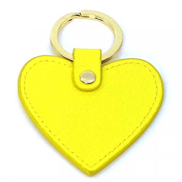 Trixi Gronau leather key fob Sunny yellow front